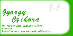 gyorgy czikora business card